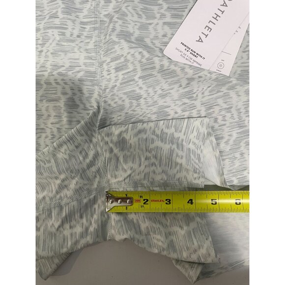 Athleta Printed Run With It 3.5" Shorts 3X Gray Pattern Lightweight Activewear - Picture 14 of 14
